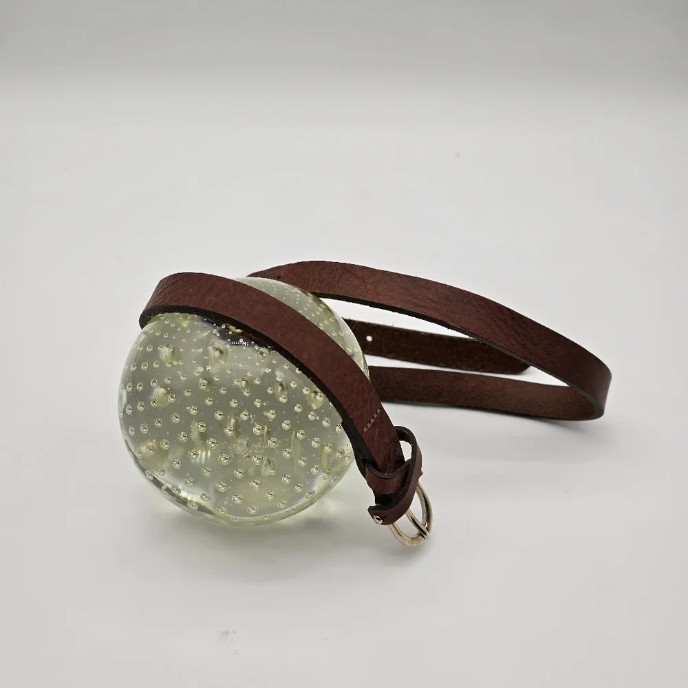 British Belt Company Leather Brass 27 28 29 30 32 Womens Brown